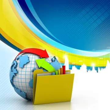 Online exchange in abstract design Stock Illustration