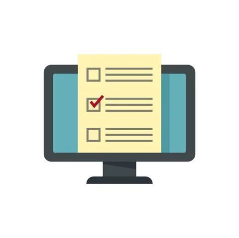 Online feedback icon flat isolated vector Stock Illustration