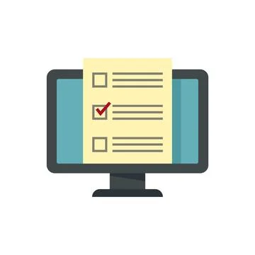 Online feedback icon flat isolated Stock Illustration
