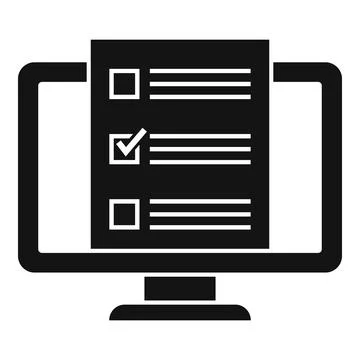 Online feedback icon, simple style Stock Illustration