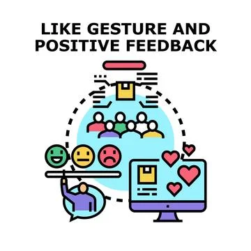 Online feedback measuring user experience and satisfaction Illustrazione stock