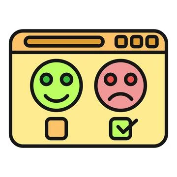 Online feedback survey concept choosing negative emotion Stockillustratie