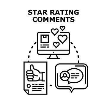 Online feedback system with positive user reviews Stock Illustration