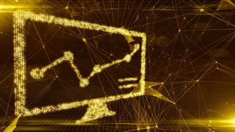 Online financial data encryption with blockchain to protect information Stock Illustration