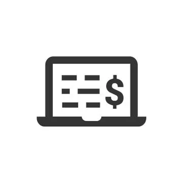 Online Financial Statement Icon Stock Illustration