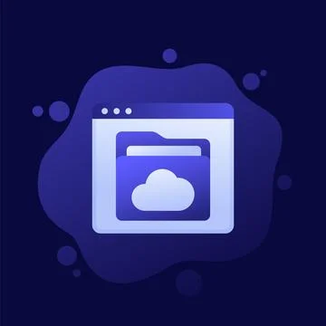 Online folder icon, vector design Stock Illustration