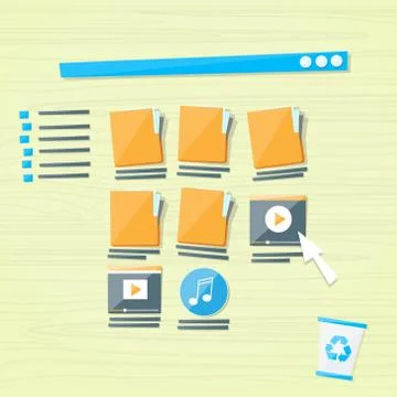 Online Folders Cloud Internet Data File Icon Documents Stock Illustration