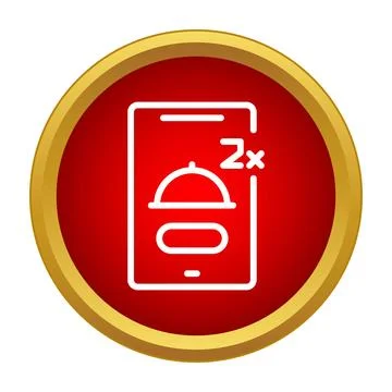 Online food ordering mobile app with multiple dishes Stock Illustration