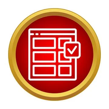 Online form completion with checked web interface Stockillustratie