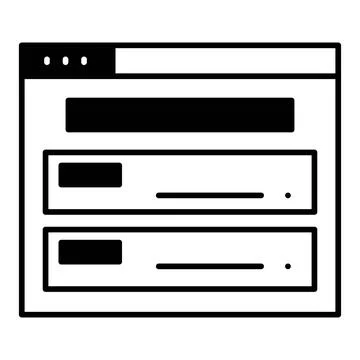 Online Form Dualtone Icon Stock Illustration