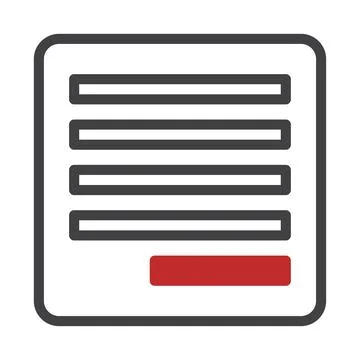Online form icon with button. Concept of registration, application, and surve Illustrazione stock