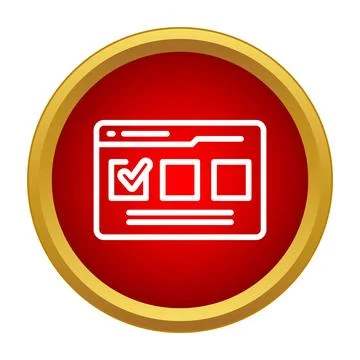 Online form showing checkbox selection and completion Stock Illustration