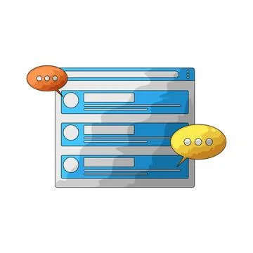Online forum illustration Ilustração Stock