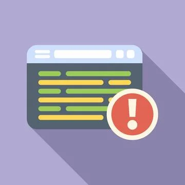 Online fraud icon flat vector. Hacker error Stock Illustration