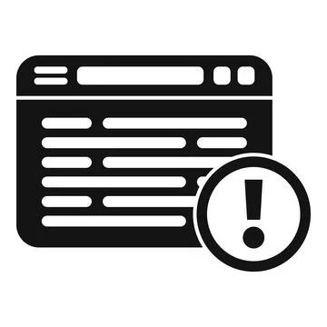 Online fraud icon simple vector. Hacker error Illustrazione stock