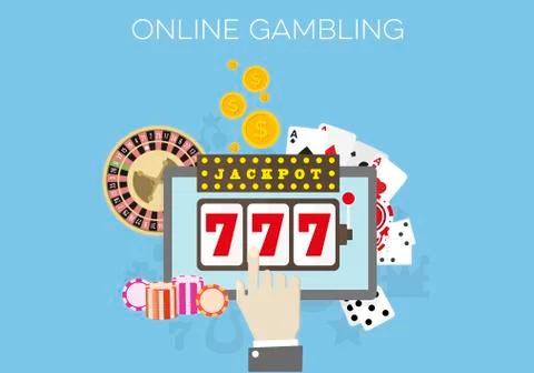 Online Gambling Concept Stock Illustration