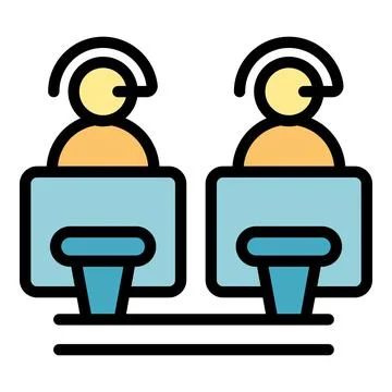 Online gamers icon vector flat Stock Illustration