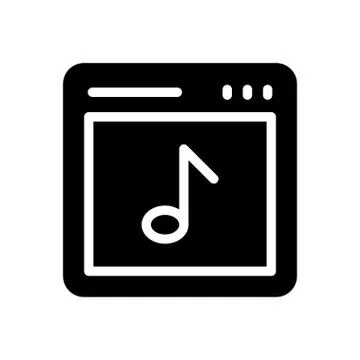 Online glyph flat icon Stock Illustration
