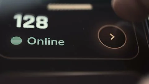 Online GPU Nodes Status on Digital Control Panel Foto stock