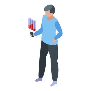 Online graph chart reputation icon, isometric style Stock-Illustration