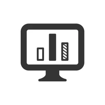 Online Graph Icon Illustrazione stock