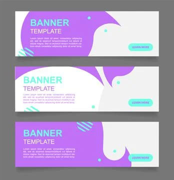 Online graphic design courses web banner design template Stock Illustration