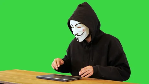 Online hacktivist, hacker finish coding virus software program for web fraud Stock Footage 194366266