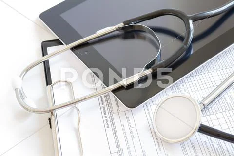Online health benefits claim form Stock Photos