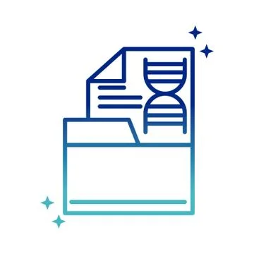 Online health, folder diagnostic document covid 19 pandemic gradient line icon Stock Illustration