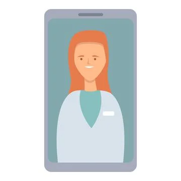 Online help icon cartoon vector. Doctor health Illustrazione stock