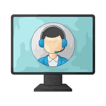 Online help illustration Stock Illustration