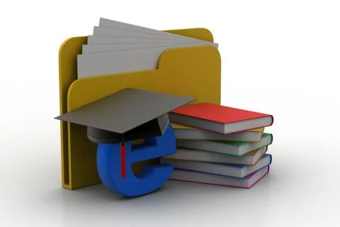 Online higher education concept Stock Illustration