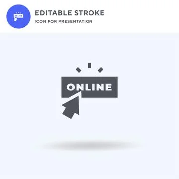 Online icon vector, filled flat sign, solid pictogram isolated on white, logo Stockillustratie
