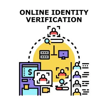 Online identity verification system for digital security Stock Illustration