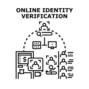 Online identity verification system for digital security Stock Illustration