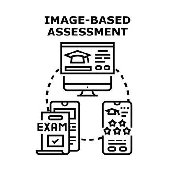 Online image based assessment for education and evaluation Stock Illustration