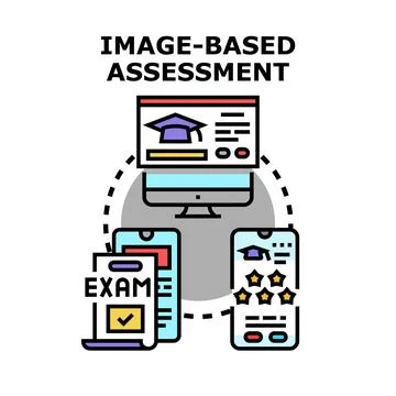 Online image based assessment for education and evaluation Stock Illustration