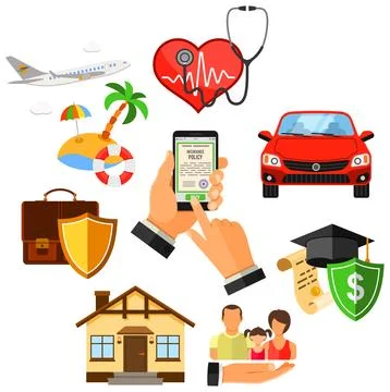 Online Insurance Services Stock-Illustration