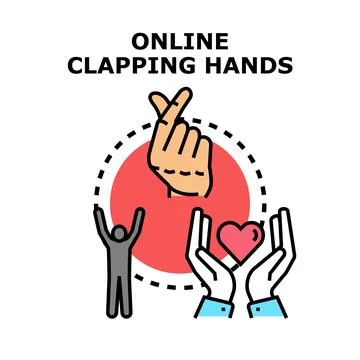 Online interaction bringing support and appreciation concept Stock Illustration