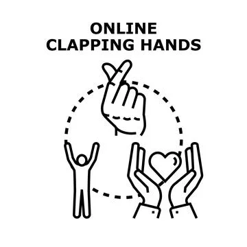 Online interaction bringing support and appreciation concept Stock Illustration