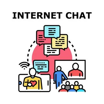 Online interaction networking digital communication platform concept Stock Illustration
