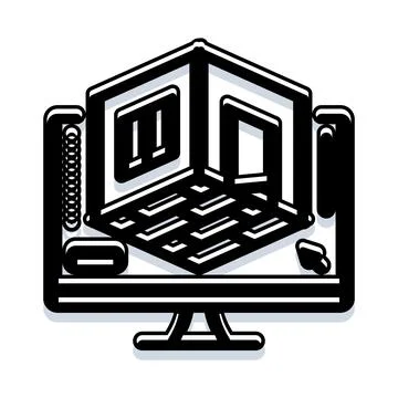 Online interior designing home plan creating illustration Stock Illustration
