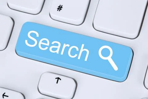 Online internet search engine on computer Stock Photos