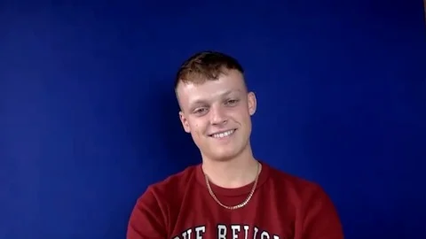 Online interview with Anson Boon at Press Junket for movie Blackbird - 2020 Stock Footage 140206015