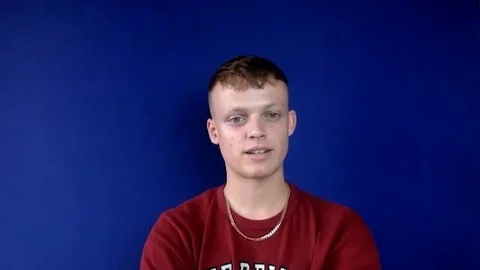 Online interview with Anson Boon at Press Junket for movie Blackbird - 2020 스톡 동영상 140206037