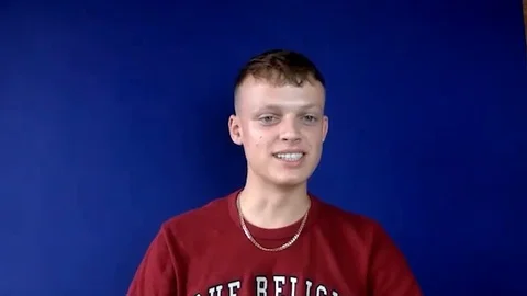 Online interview with Anson Boon at Press Junket for movie Blackbird - 2020 Stock Footage 140206092