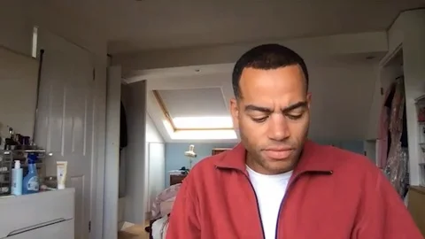 Online interview with Ben Bailey Smith at Press Junket for movie Des - 2020 스톡 동영상 140205020