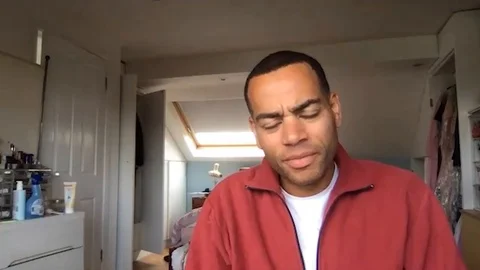 Online interview with Ben Bailey Smith at Press Junket for movie Des - 2020 스톡 동영상 140205133