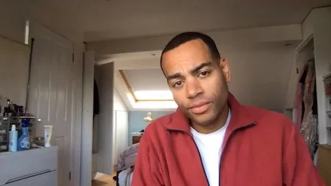 Online interview with Ben Bailey Smith at Press Junket for movie Des - 2020 스톡 동영상 140205249