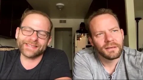 Online interview with Brett Pierce and Drew T. Pierce for 'The Wretched', 2020 Video stock 138572593